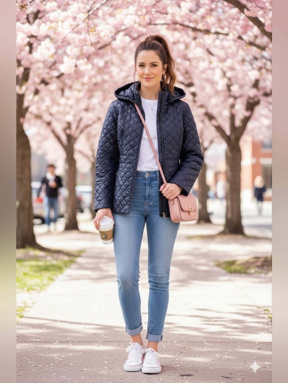 Kate Spade Quilted Hooded Jacket - Black